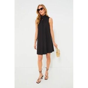 Tuckernuck Black Sleeveless Charlie Dress Collared A-Line Shirt Dress Size L